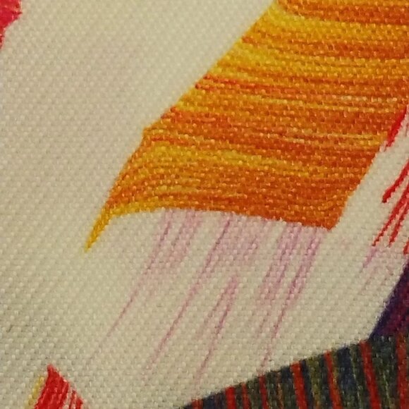 Auth HERMES Twilly - Cream Light Purple Multi Scarf - Picture 5 of 7